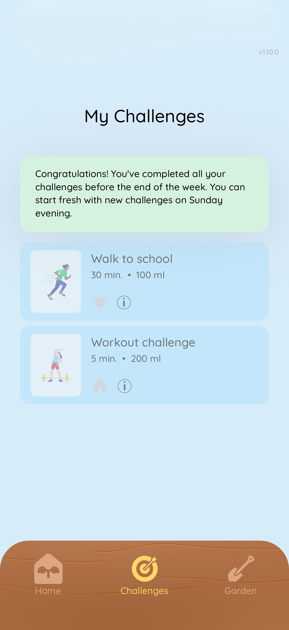 My Challenges screenshot
