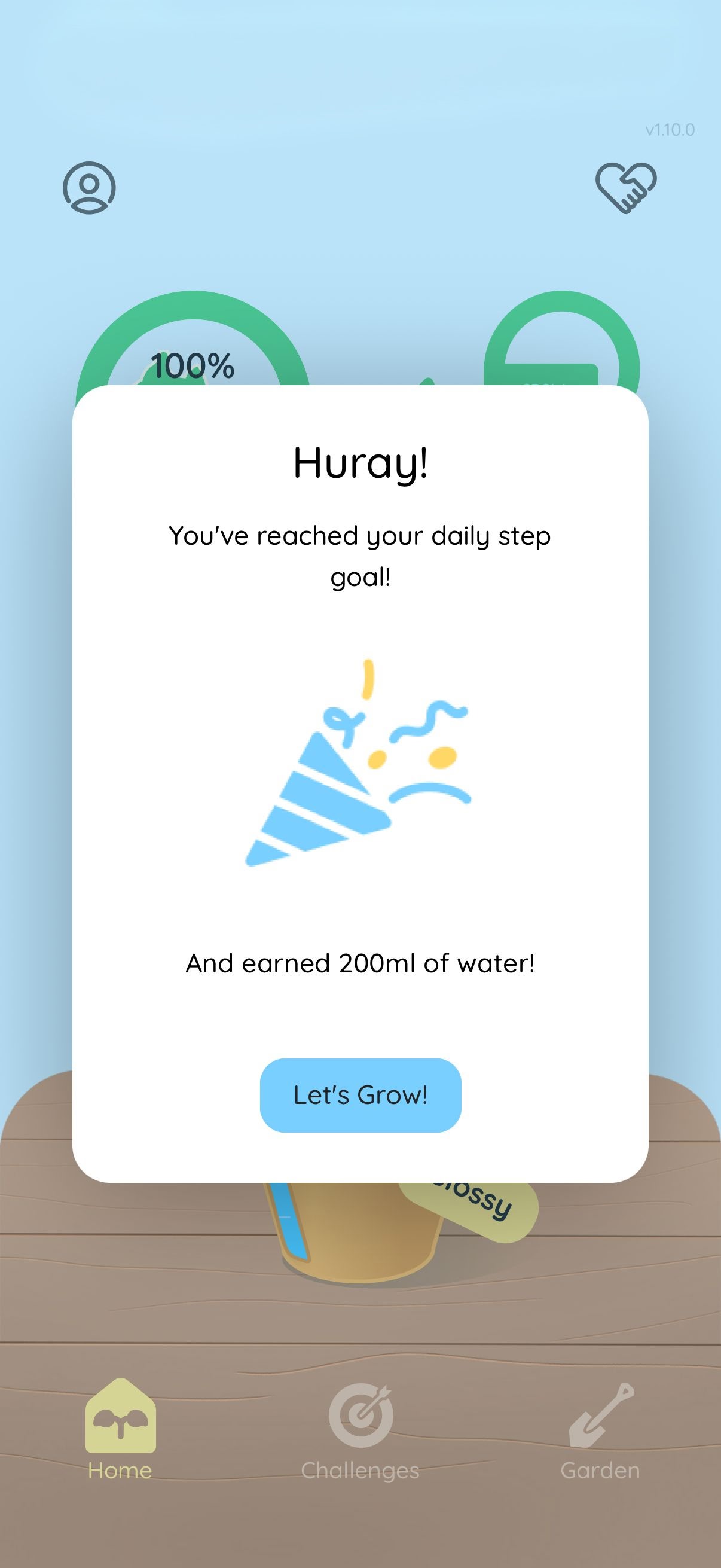 You've reached your daily step goal!